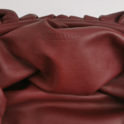 Bottega Veneta Pouch Calfskin Leather Burgundy Large