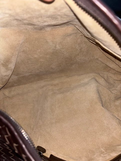 Bottega Veneta Belly Hobo Intreccio Leather Dark Chocolate Brown Large 55cm