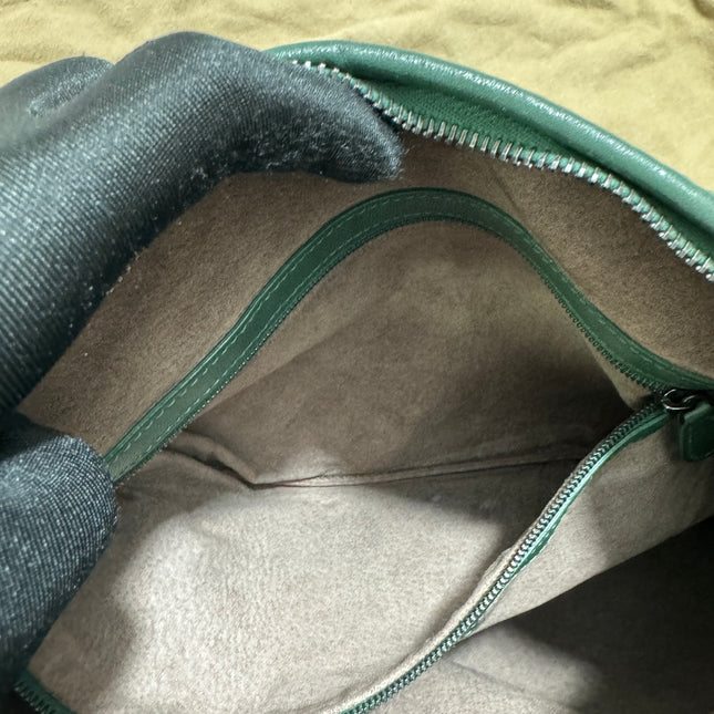 Bottega Veneta Veneta Hobo Medium Dark Green 45cm Lambskin Leather