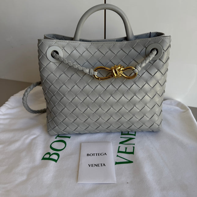 Bottega Veneta Small Andiamo Grey Handbag