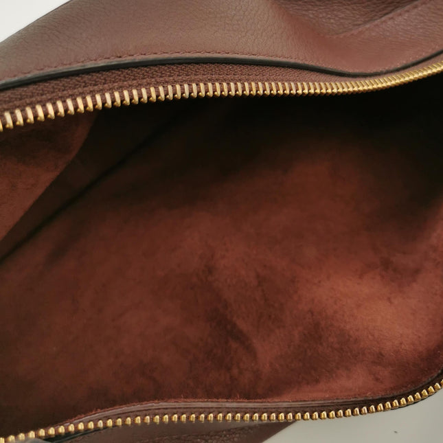 CELINE Romy Medium Hickory Brown Calfskin Leather Shoulder Bag