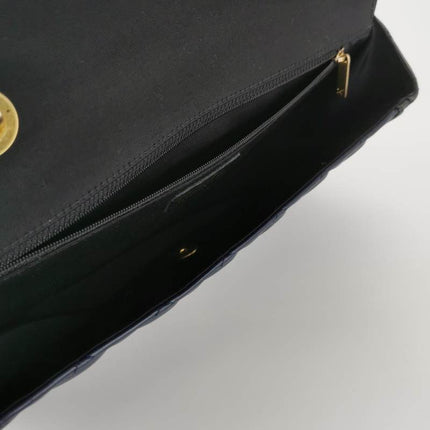 Sold Chanel Elegant CC Flap Bag Navy Black Quilted Medium