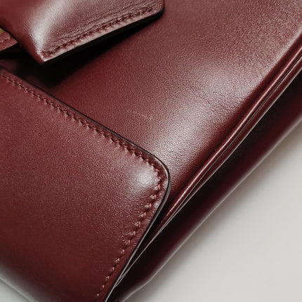 Celine 16 Bag Medium Burgundy Smooth Calfskin Leather With Strap