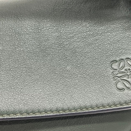 Loewe Puzzle Edge Braided Handle Small Dark Green Nappa Calfskin leather Crossbody bag