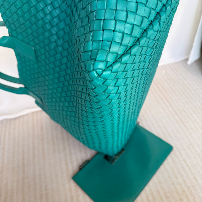 Bottega Veneta Cabat Tote Green Intreccio Leather 50cm