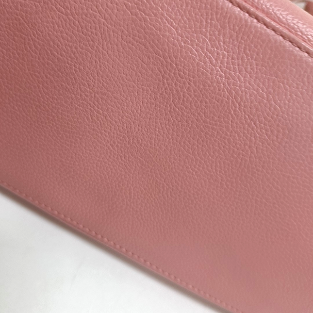 Chanel Cerf Executive Pink Caviar Leather Handbag Gold Hardware With Strap