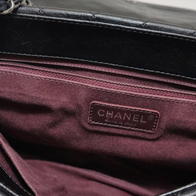 Chanel Istanbul Flap Bag 2011 Medium Leather and Knot Chain Redyed Black