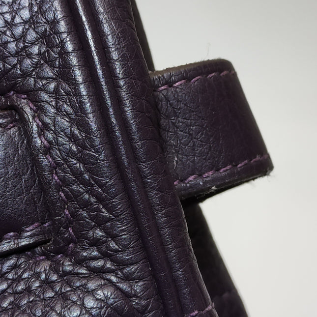Hermes Shoulder Birkin 42 Togo Leather 59 Raisin Purple Palladium Hardware 2006