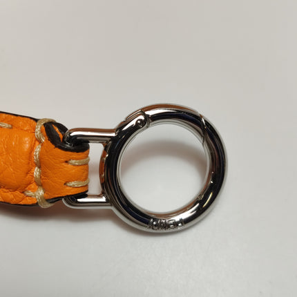 Fendi Peekaboo ISeeU Sellier Orange / White Interlace Leather Medium Top Handle Bag