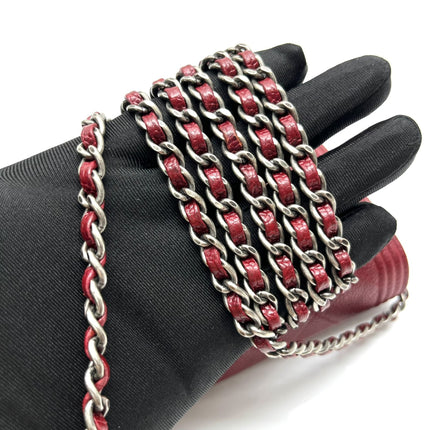 Sold Chanel Wallet on Chain Boy Half Flap Red Caviar Leather