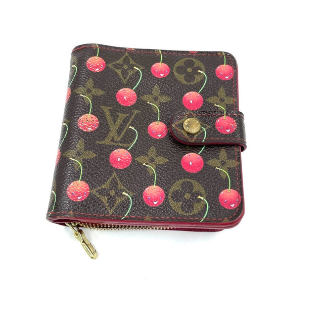 Louis Vuitton Limited Edition Monogram Cherry Compact Zippy Wallet
