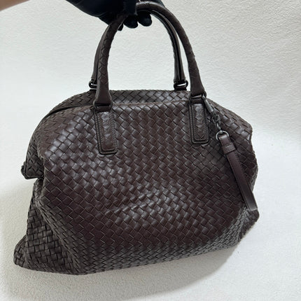 Sold Bottega Veneta Maxi Convertible Tote Bag Hobo Brown Leather Two-way Carry 50cm