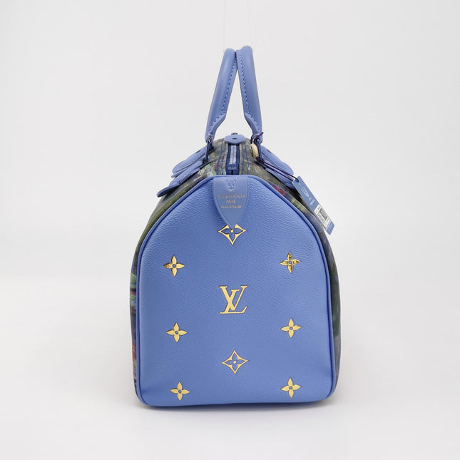 Louis Vuitton x Jeff Koons Speedy 30 Monet Water Lilies Top Handle Bag