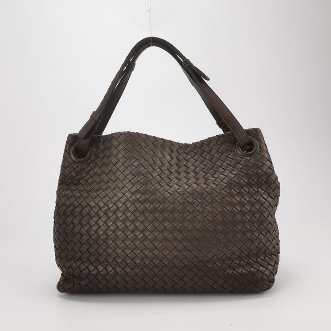 Bottega Veneta Garda Dark Brown Intrecciato Nappa Leather Large 33cm