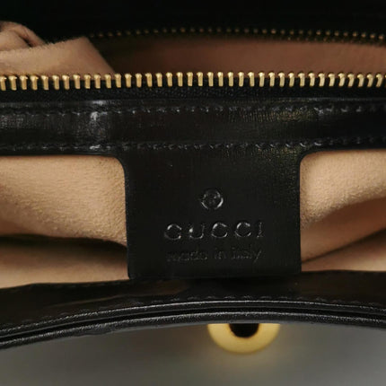 Gucci Jackie 1961 Black Leather Bag Small With Long Strap