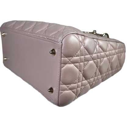 Sold Lady Dior Medium Bag Pink Cannage Leather