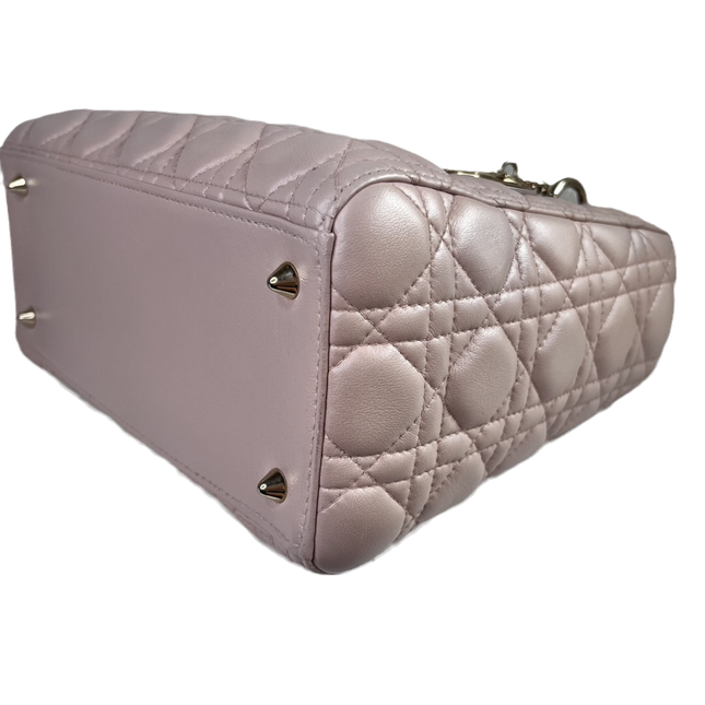 Sold Lady Dior Medium Bag Pink Cannage Leather