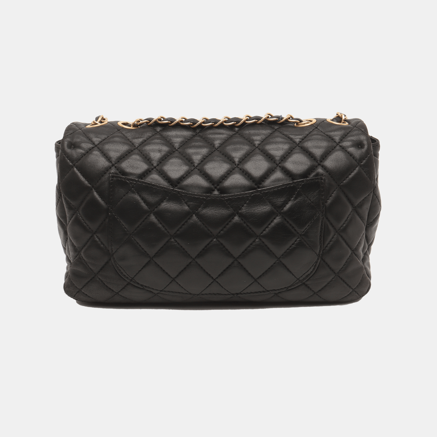 Chanel Now and Forever Large Flap Bag Black Lambskin Gold HW, 2013-14