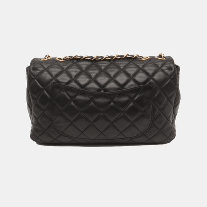 Chanel Now and Forever Large Flap Bag Black Lambskin Gold HW, 2013-14