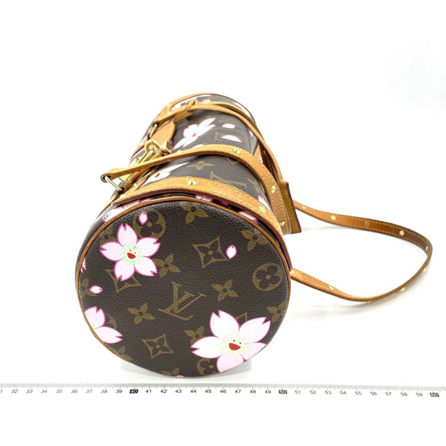 Louis Vuitton x Takashi Murakami Papillon 28 Cherry Blossom Monogram Handbag