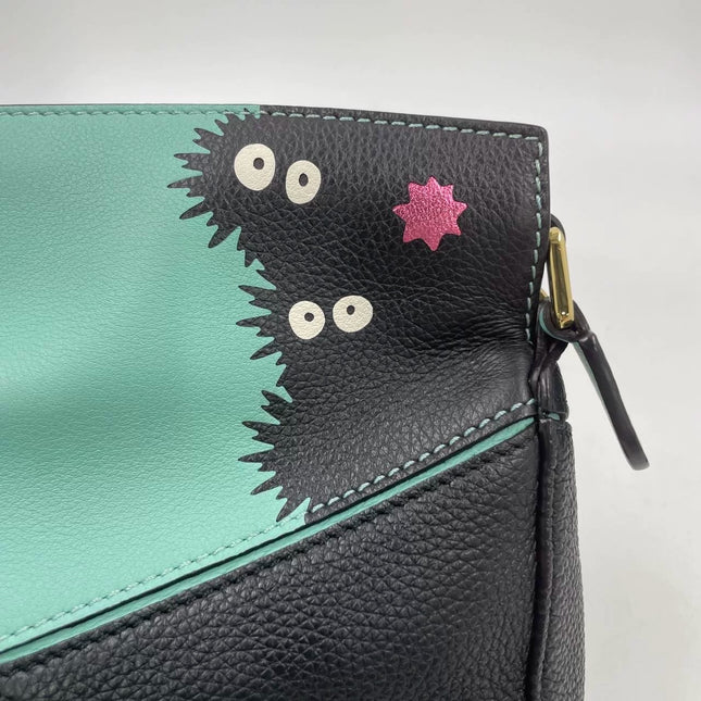 Loewe x Studio Ghibli Collection Susuwatari Mini Puzzle Green Crossbody Bag