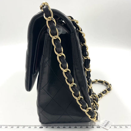 Sold Chanel Classic Flap Jumbo 2012 Black Lambskin Leather Double Flap with Gold Hardware