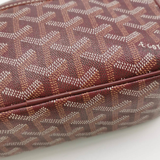 Sold Goyard Cap Vert Crossbody Goyardine Burgundy