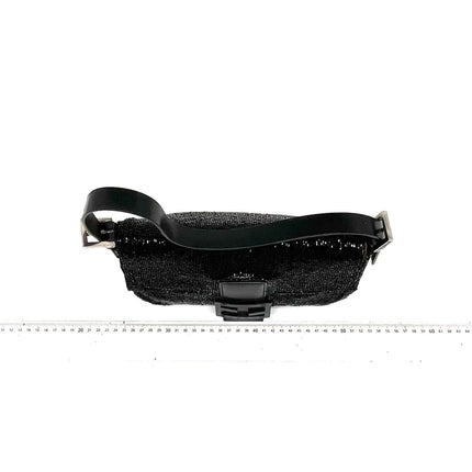 Fendi Baguette Vintage Black Glitter Beads Shoulder Bag