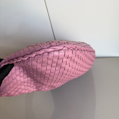 Bottega Veneta Veneta Hobo Medium Bubblegum Pink Intrecciato Leather Bag 48cm