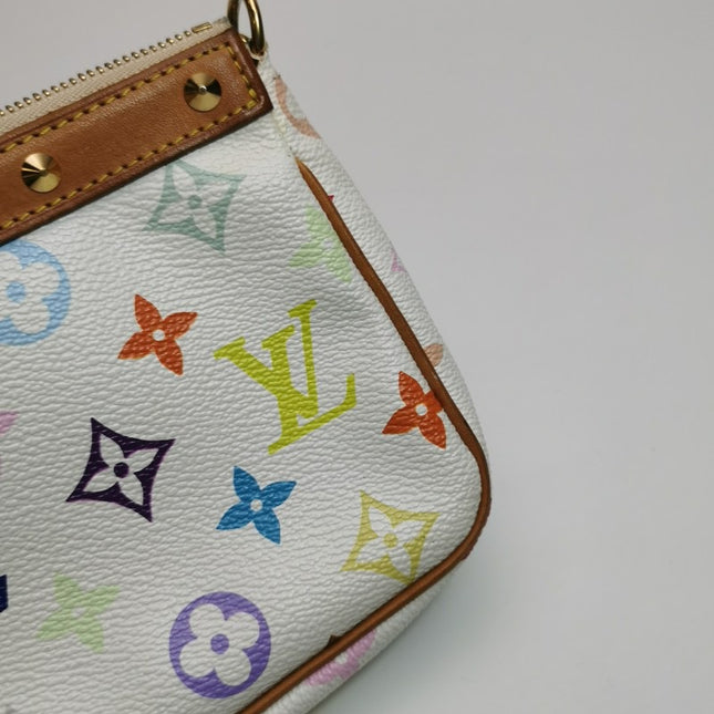 Louis Vuitton x Takashi Murakami Pochette Accessoire White Multicolor
