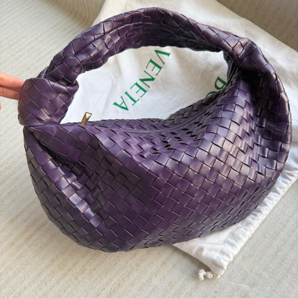 Bottega Veneta Jodie Small Purple Intrecciato Leather Gold Hardware