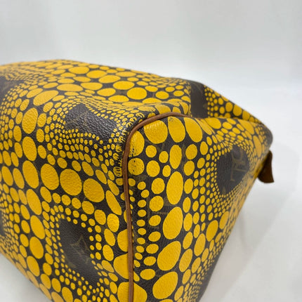 Louis Vuitton Kusama Town Speedy 30 Yellow Top Handle Bag