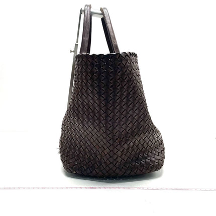 Sold Bottega Veneta Cabat Large Intreccio Leather Tote Bag Dark Chocolate Brown