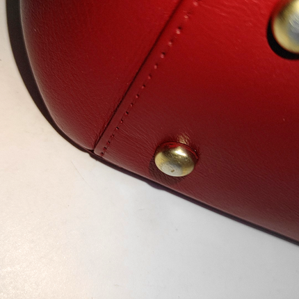 Chanel Business Affinity Medium Red Caviar Leather Top Handle Crossbody Bag