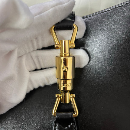 Sold Gucci Jackie 1961 Black Leather Bag Small with Adjustable Strap
