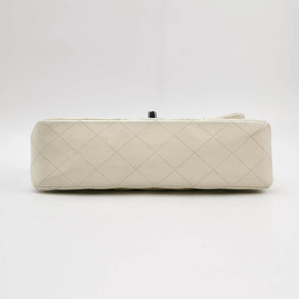 Sold Chanel Classic Flap Small White Leather and Gilt and Silver Hardware, 2020-2021
