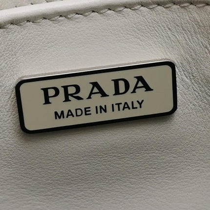 Prada Cleo Flap White Leather Shoulder bag