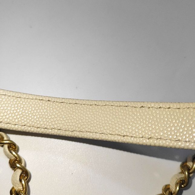 Chanel Coco Handle Small Beige Caviar Leather Gold Hardware, 2017