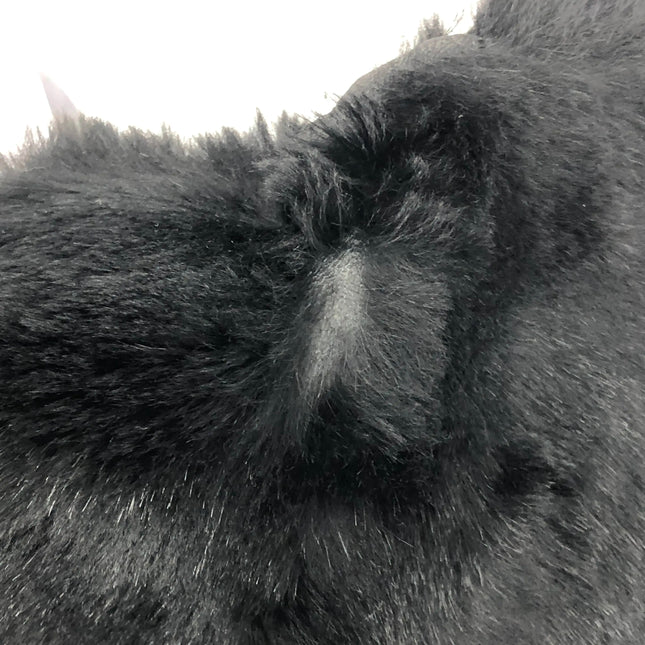 Fendi Mamma Baguette Black Faux Fur Shoulder Bag