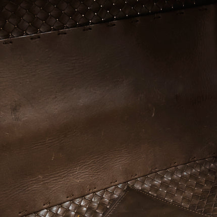 Bottega Veneta Cabat Tote Intreccio Leather Dark Chocolate Brown 44cm