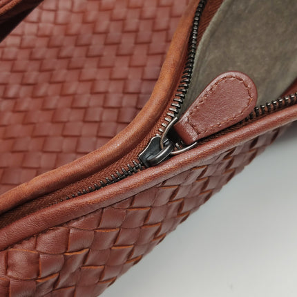 Bottega Veneta Hobo Bag Lambskin leather Brick Red 47cm