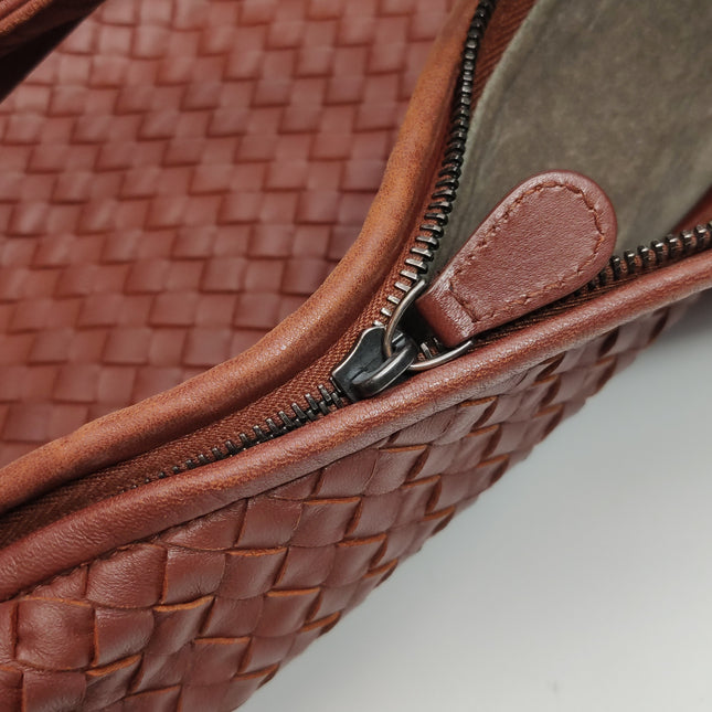 Bottega Veneta Hobo Bag Lambskin leather Brick Red 47cm