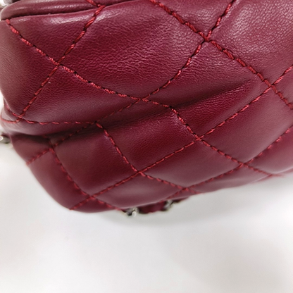 Chanel Classic Flap Medium Chevron Burgundy Quilted Lambskin Leather, 2012