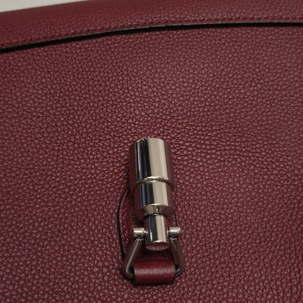 Gucci Jackie 1961 Burgundy Large Pebbled Leather Shoulder Bag with Strap