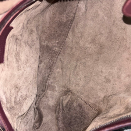 Bottega Veneta Veneta Hobo Burgundy Wine Intreciatto Leather Bag Large 48cm