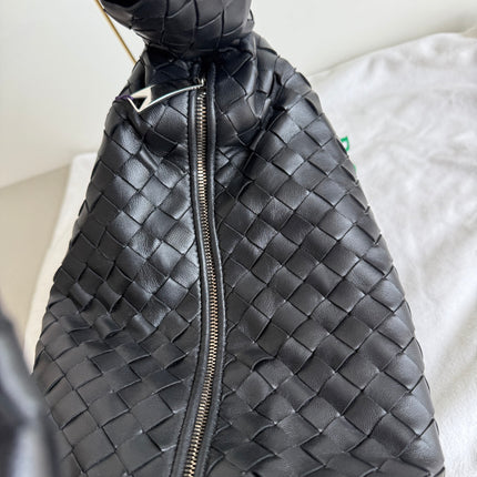 Bottega Veneta Jodie Small Black Lambskin Leather Silver Hardware