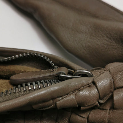 Bottega Veneta Belly Hobo Intreccio Leather Grey Large 54cm