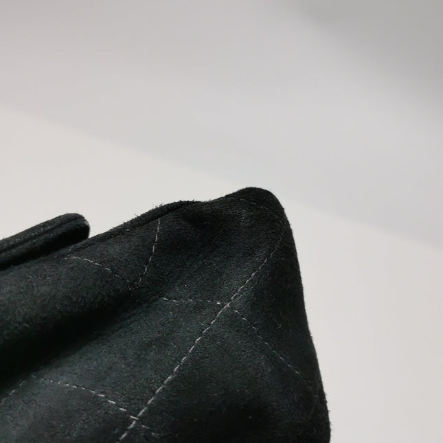 Chanel Classic Flap Extra Mini Black Suede Quilted Gold-tone Hardware