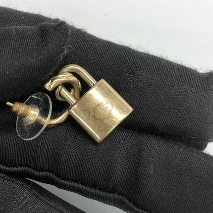 Chanel Padlock Gold-tone Earrings