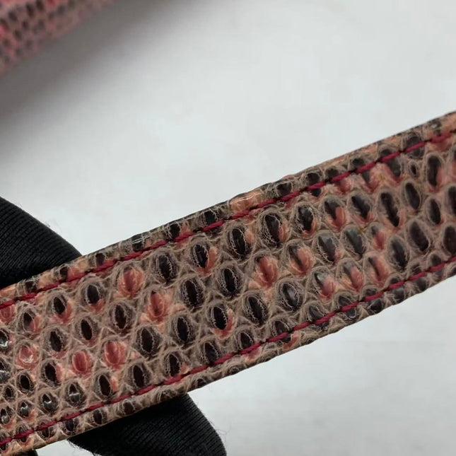 Fendi Baguette Purple Lizard Skin Leather Handbag